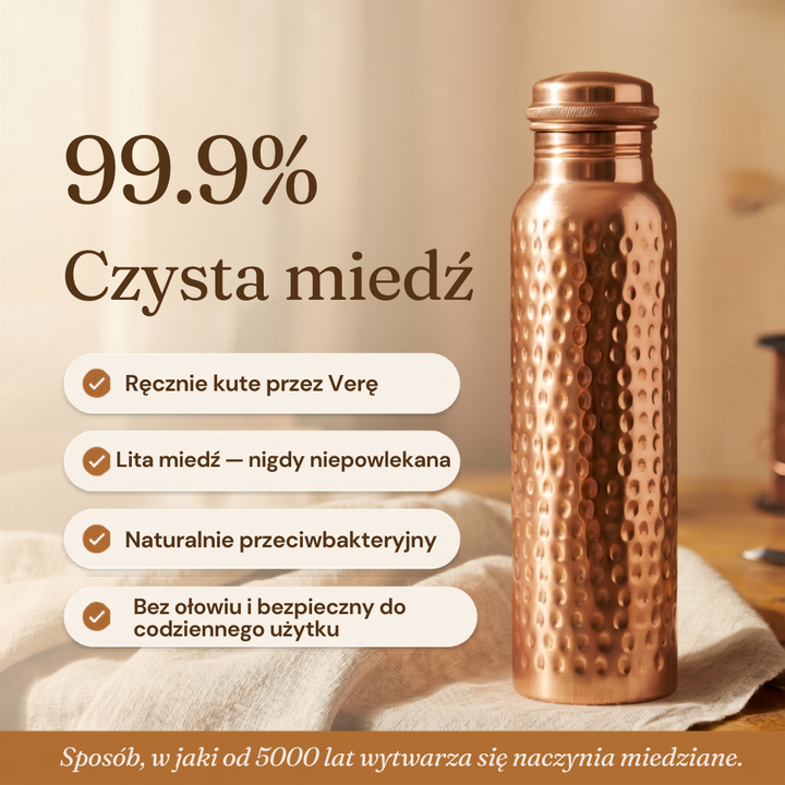 Butelka na wodę Vera z czystej miedzi
