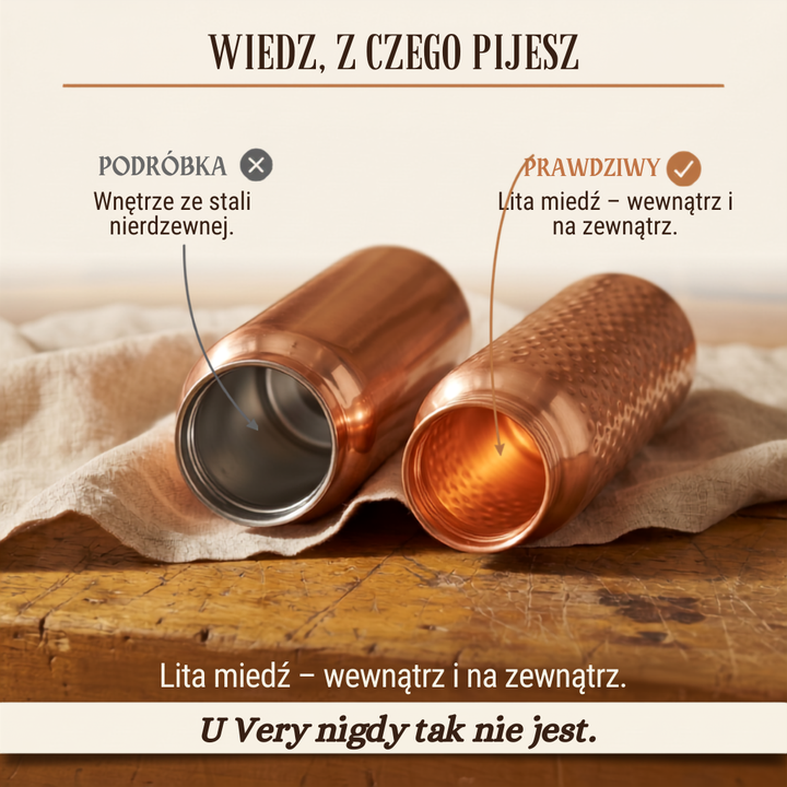 Butelka na wodę Vera z czystej miedzi