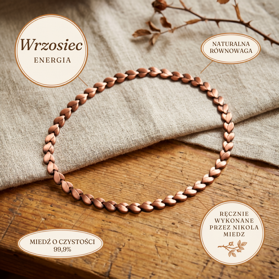 Naszyjnik Vera z Miedzi i Jeżyny