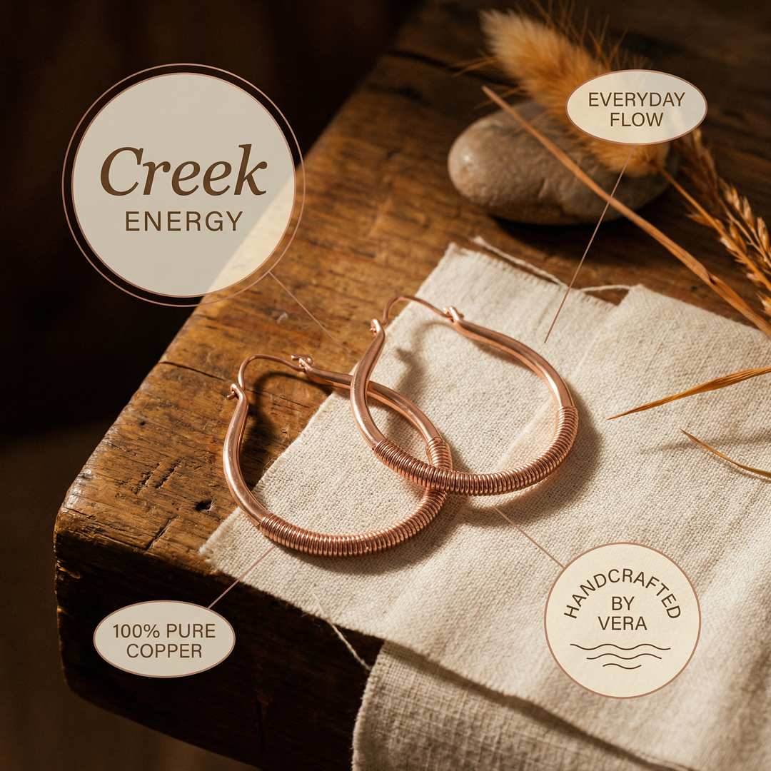 Kolczyki Vera's Creek z miedzi